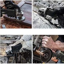 zhangchao Brushless Lithium Electric Angle Grinder, 20V Household Universal Decoration and Polishing Tool, Suitable for Polishing, Polishing and Cutting Machine Power Tools