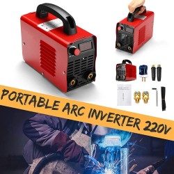 ARONG Useful Inverter Arc Welding Machine, 220v Handheld Mini MMA Welding Tool Digital 20-200a Inverter Arc Welding Machine Industrial Power Tools (Color : Red)