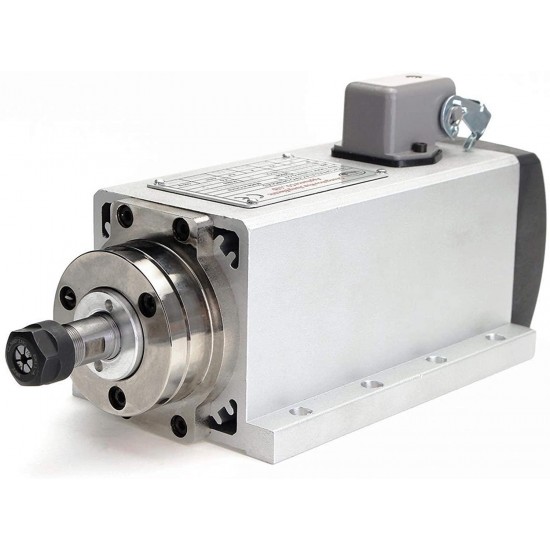 ARONG Useful Electric Tools, 220v 1.5kw Air-Cooled CNC Spindle Spindle Motor Industrial Power Tools (Color : Silver)