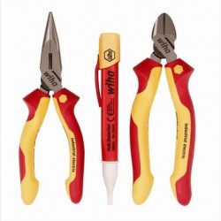 Wiha Tools 32982 Insulated Plier44; Cutters & Volt Detector - 3 Piece