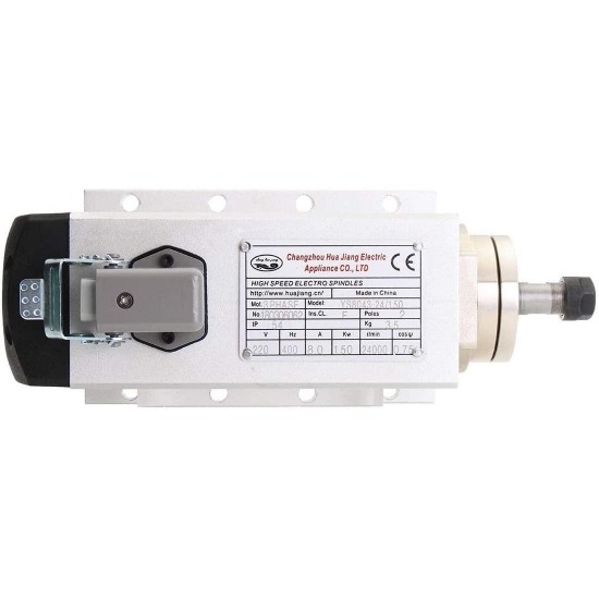 ARONG Useful Spindle Motor, 220v 1.5kw Air-Cooled CNC Spindle Spindle Motor Industrial Power Tools (Color : Silver)