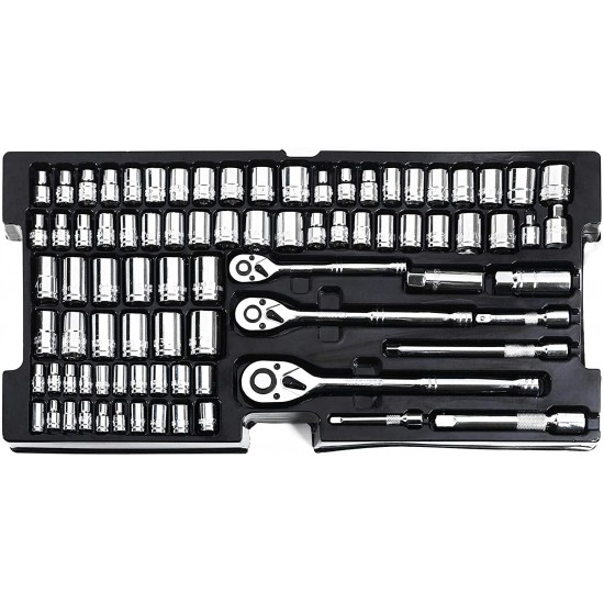 WORKPRO 408-Piece Mechanics Tool Set with 3-Drawer Heavy Duty Metal Box, W009044A & W009037A 322-Piece Home Repair Hand Tool Kit Basic Household Tool Set with Carrying Bag