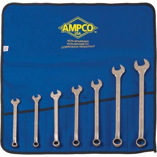Ampco Safety Tools M-41 Combination Wrench Kit, Non-Sparking, Non-Magnetic, Corrosion Resistant, SAE