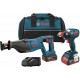 Bosch CLPK204-181 18V 2-Tool Combo Kit with Socket Ready Impact Driver, Reciprocating Saw, 2 Batteries, Charger and Contractor Bag