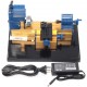 ARONG Useful Power Tools, 12v Dc 2a 24w Multifunctional Mini Woodworking Lathe Aluminum Lathe Industrial Power Tools (Color : Blue)