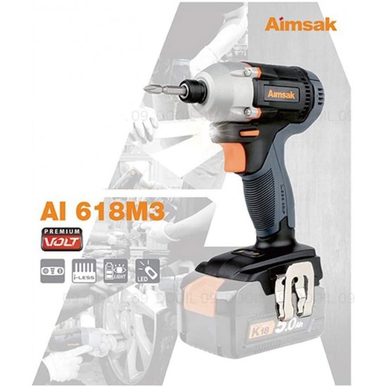 AIMSAK AI618M3 Cordless Charged IMPACT DRIVER Body Tool Only 18V Li-ion 5.0Ah MADE IN KOREA