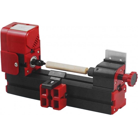 ARONG Useful Lathe Milling, 8 in 1 Mini Multi-Function Machine DIY Woodworking Model Making Tool Lathe Milling Industrial Power Tools (Color : Red)