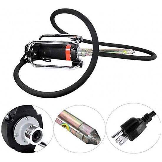 ATO Tools Concrete Vibrator, 18000VPM Rotary Speed, 2000W Portable Electric Concrete Vibrator for Construction,Patching and Other Repair Jobs, 1 to 12m Vibrator Shaft Length, 110V, 60Hz