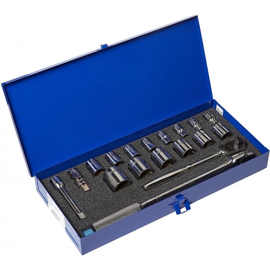 Williams WSS-18HFTB 18-Piece 1/2-Inch Drive Socket and Drive Tool Set with Tool Box