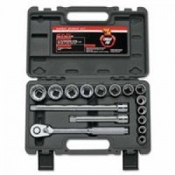 Wright Tool 16 Piece Cougar Pro Socket Set, 1/2 in, 12 Point