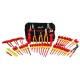 Wiha 32874 Insulated Tool Set with Pliers, Cutters, Nut Drivers, Screwdrivers, T Handles, Knife, Ruler and Voltage detector, 50 Piece Set in Canvas Tool Bag
